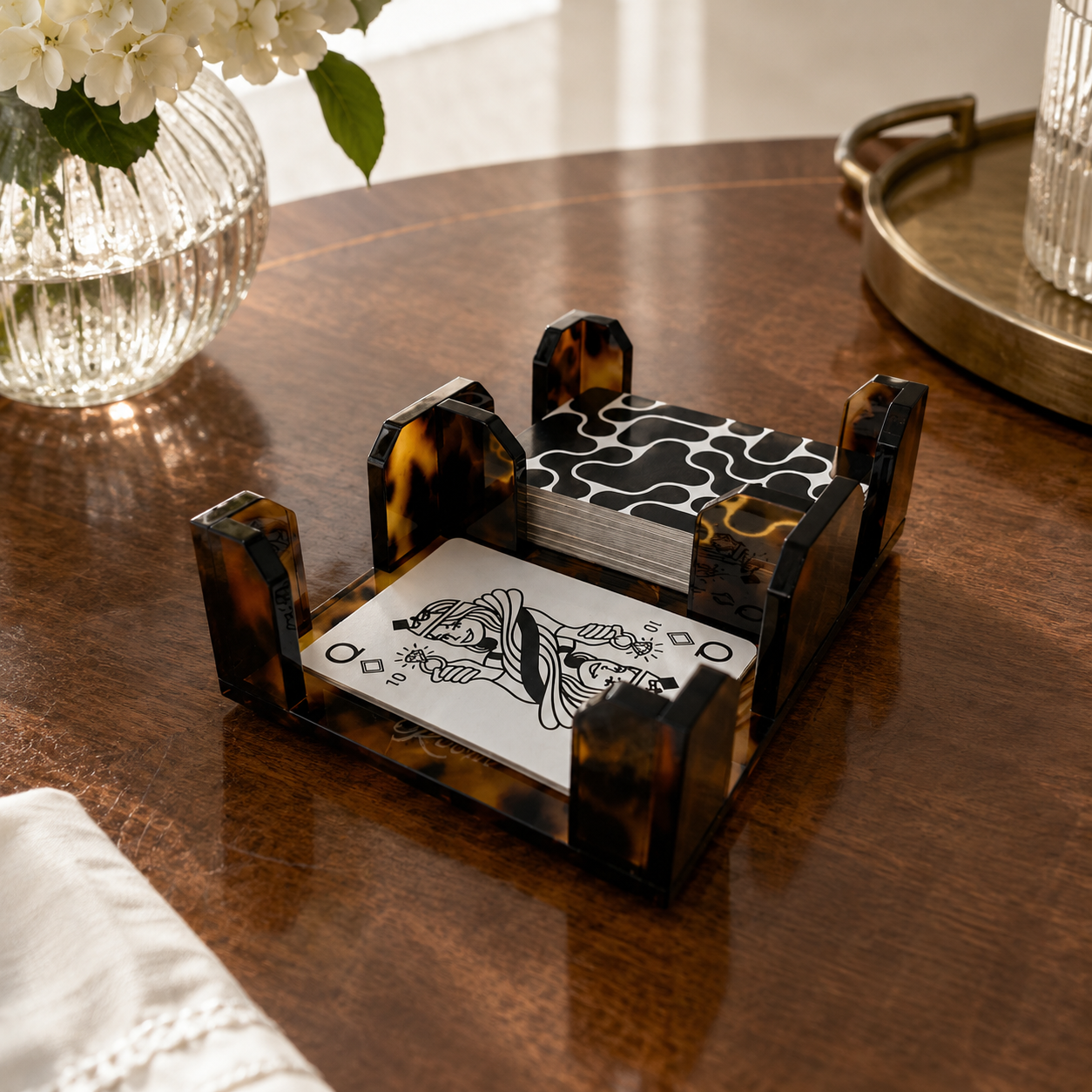 Canasta Card Spinner - Tortoise