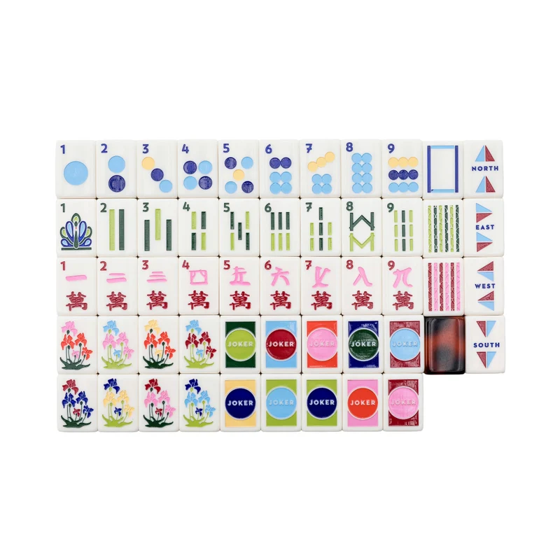 Tortoise and Cream Mod mahjong tile faces in a grid layout