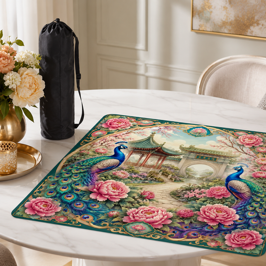 Peacock Garden Mahjong Mat