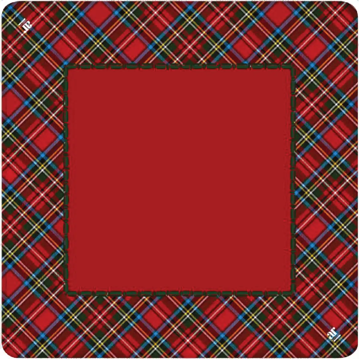 Tartan tidings red and green plaid mahjong mat