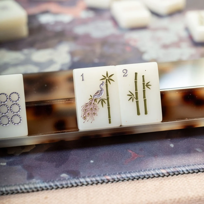 Brownstone Bloom Mahjong Tile Set — alternate view