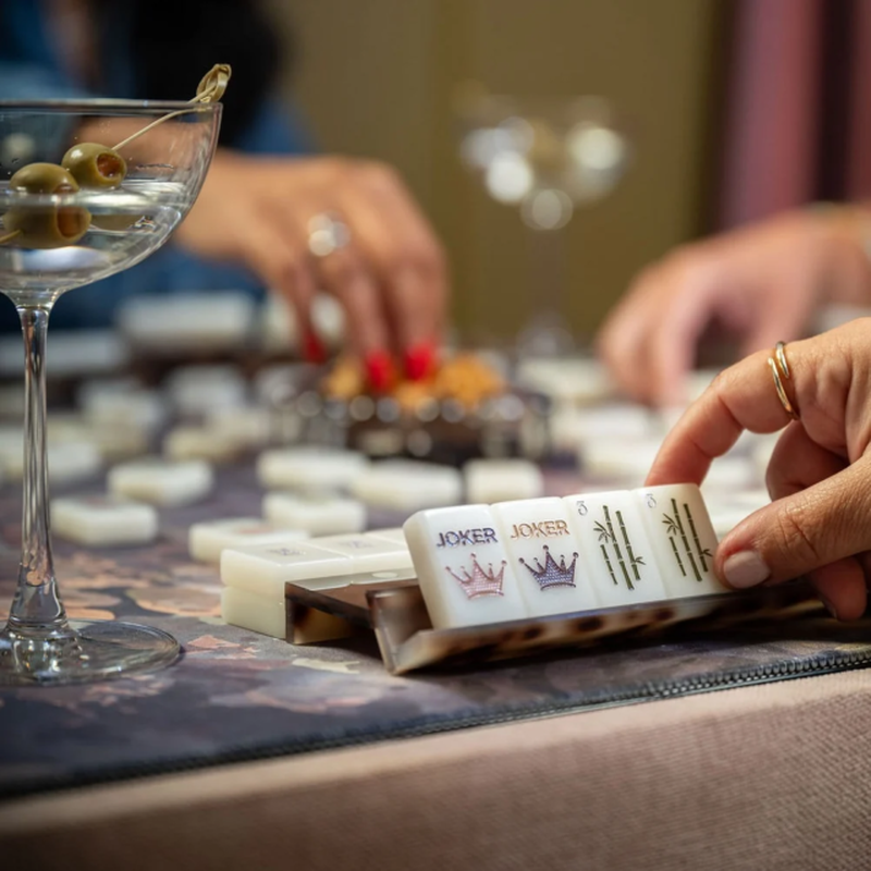 Brownstone Bloom Mahjong Tile Set — alternate view