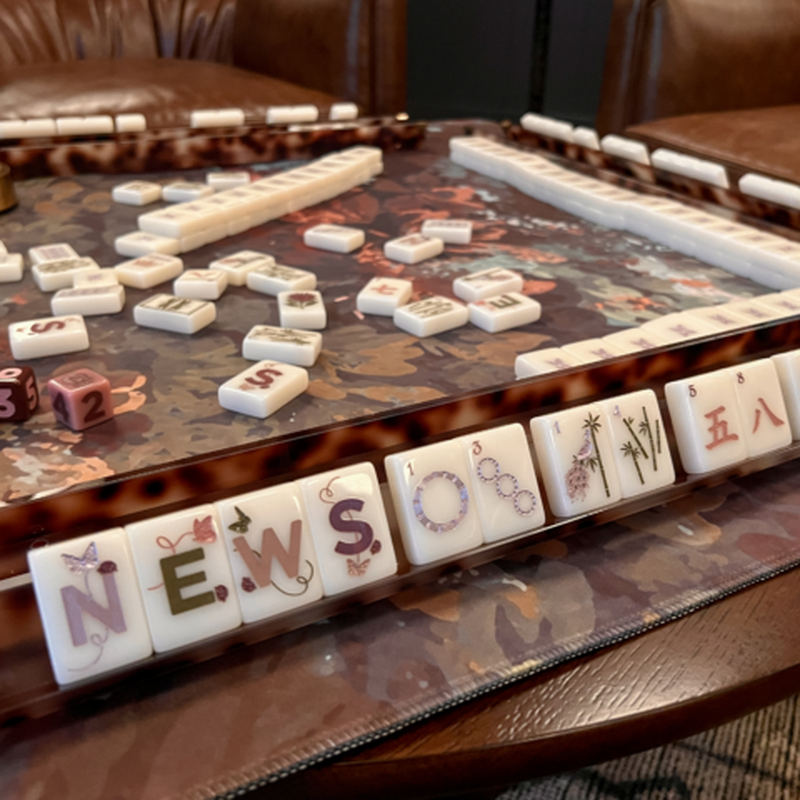 Brownstone Bloom Mahjong Tile Set — alternate view