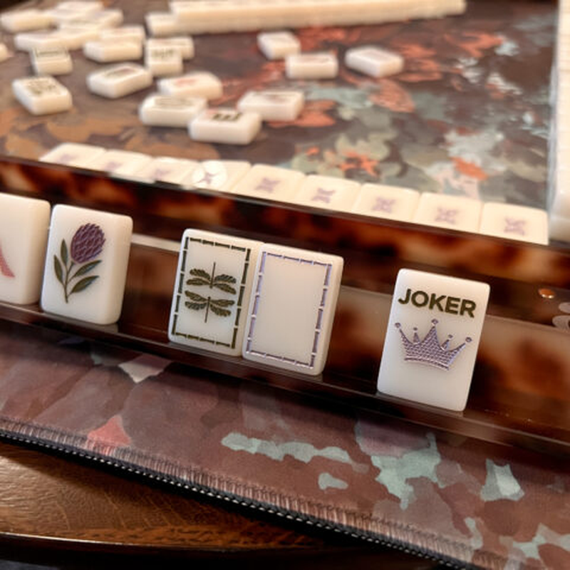 Brownstone Bloom Mahjong Tile Set