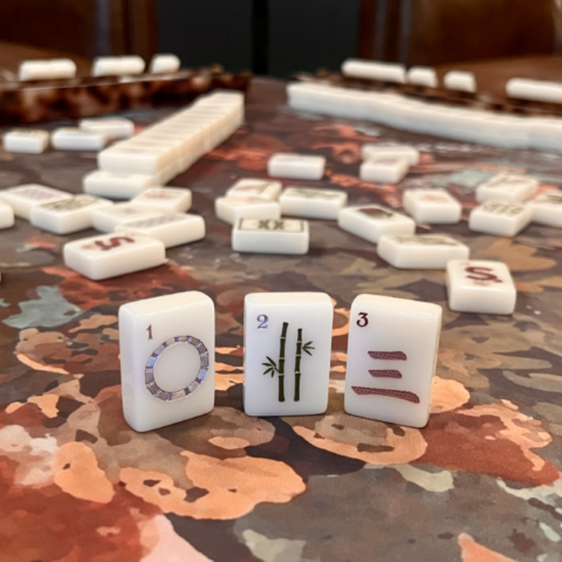 Brownstone Bloom Mahjong Tile Set