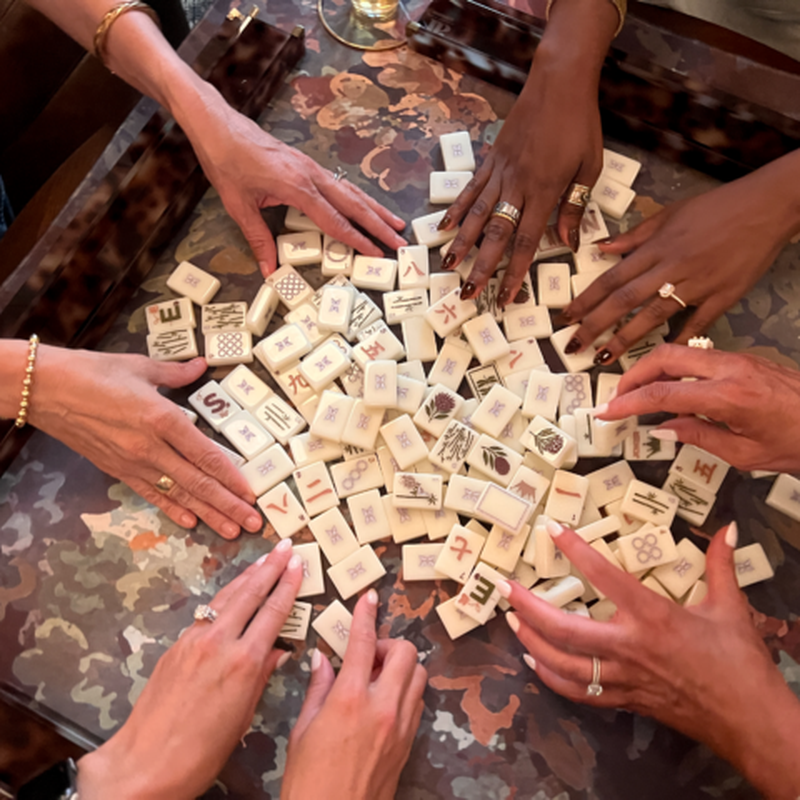 Brownstone Bloom Mahjong Tile Set