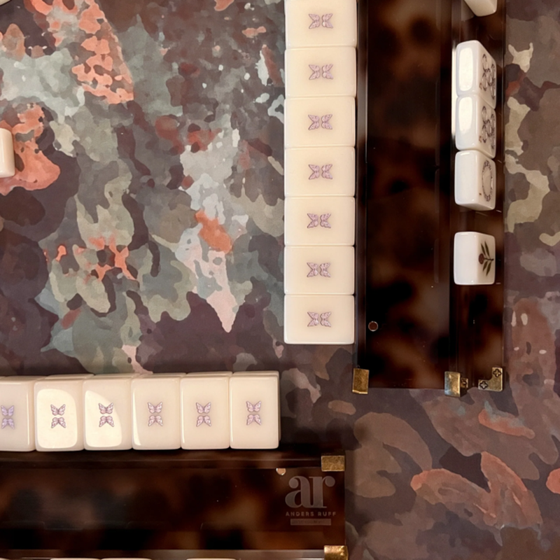 Brownstone Bloom Mahjong Mat — alternate view