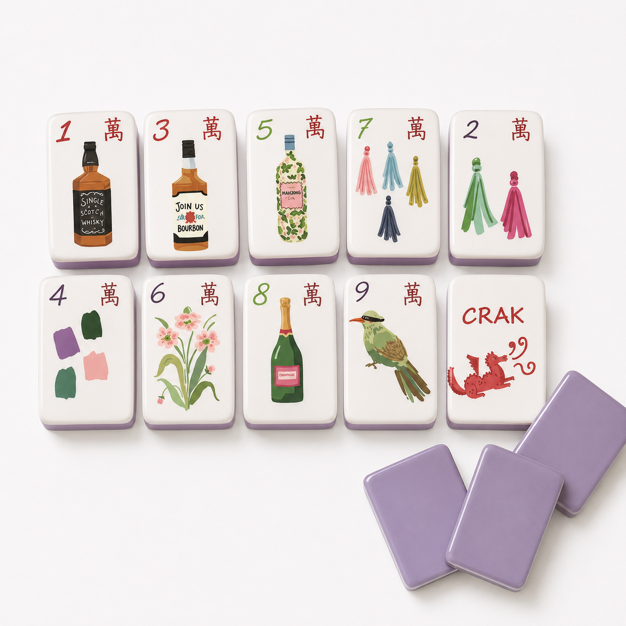 American Mahjong Set | Cocktails Mahjong Tiles