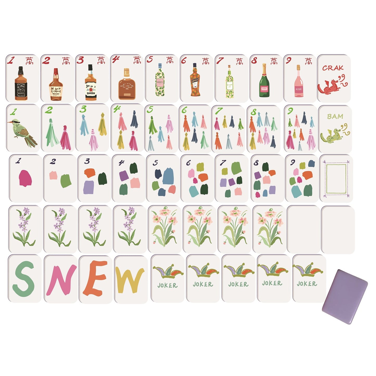 Cocktails Mahjong Tile Kit