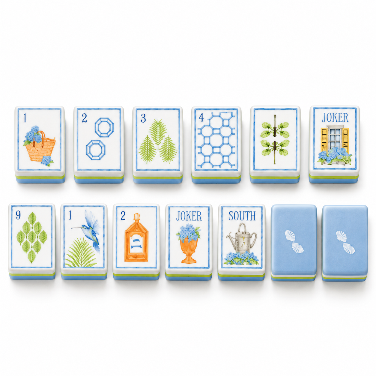 The House of Hydrangea Mahjong Tile Set