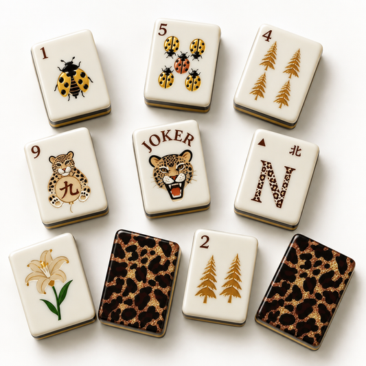 Leopard American Mahjong Tile Set