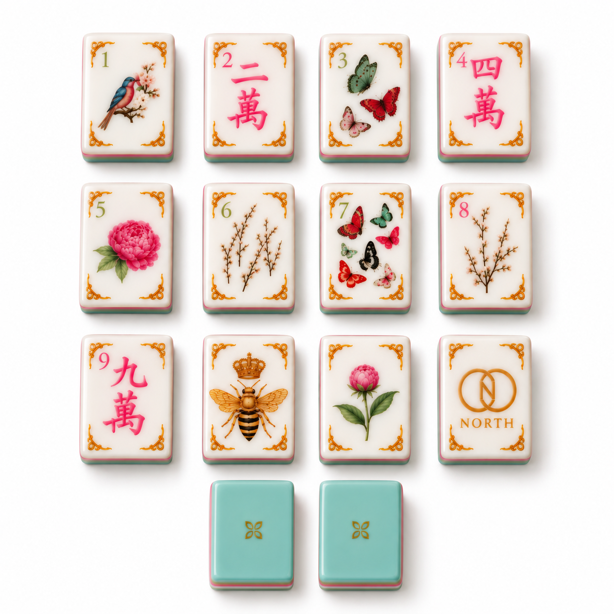 Mahj in Bloom Mahjong Tile Set