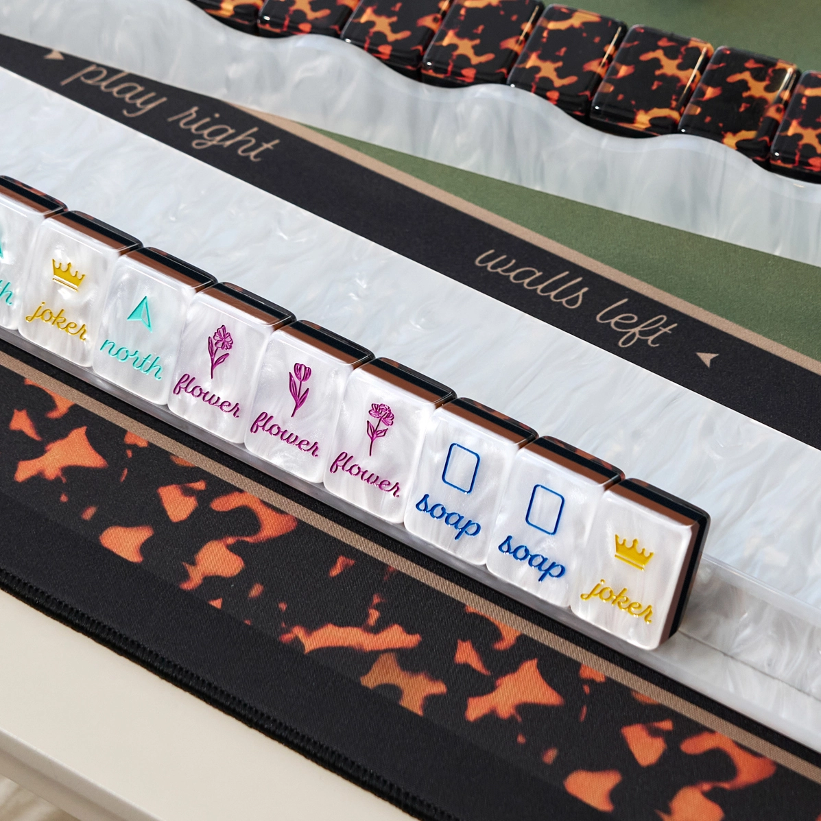 Tortoiseshell Basics Mahjong Tiles