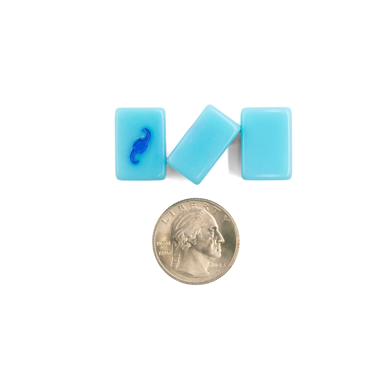 "Go Anywhere" Travel Mahjong Tiles - Blue