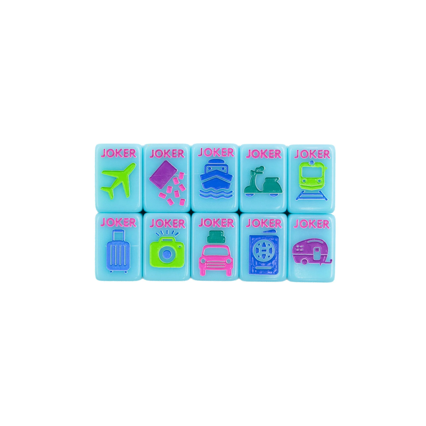 "Go Anywhere" Travel Mahjong Tiles - Blue