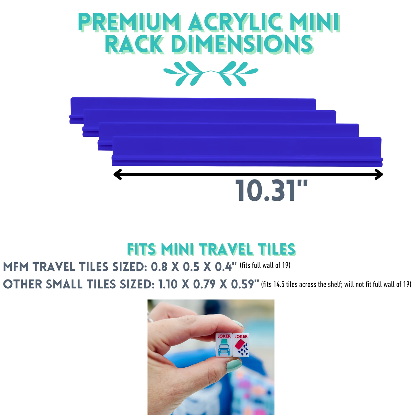 "Go Anywhere" Travel Mahjong Tiles - Blue