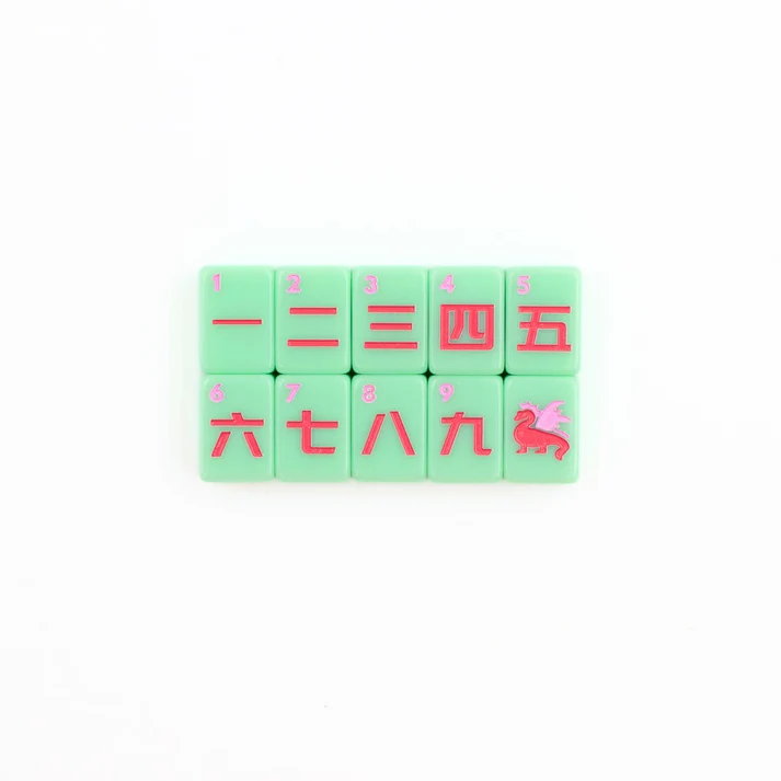 "Go Anywhere" Travel Mahjong Tiles - Green