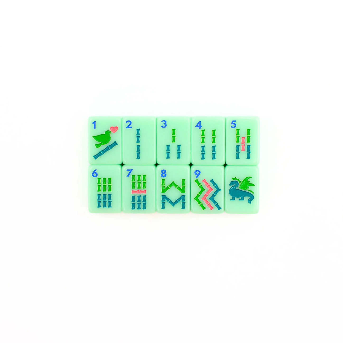 "Go Anywhere" Travel Mahjong Tiles - Green
