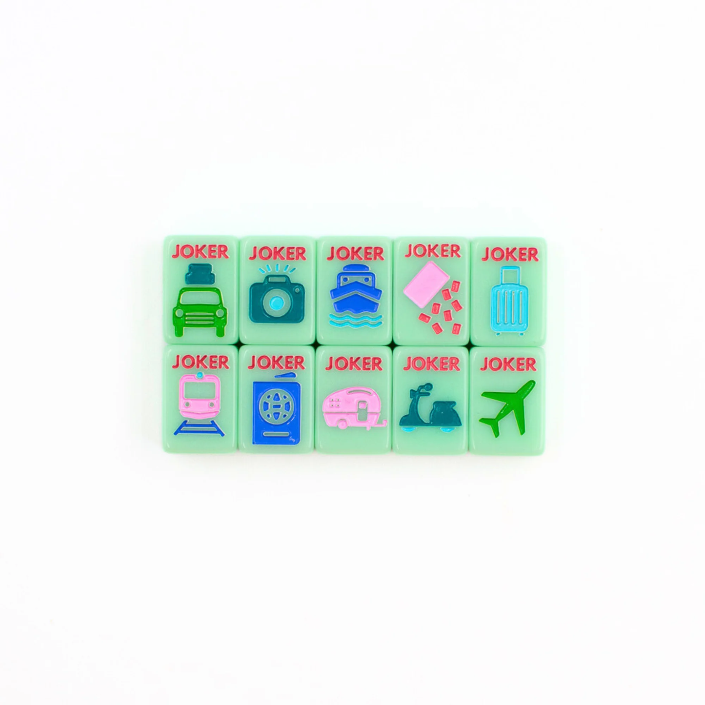 "Go Anywhere" Travel Mahjong Tiles - Green