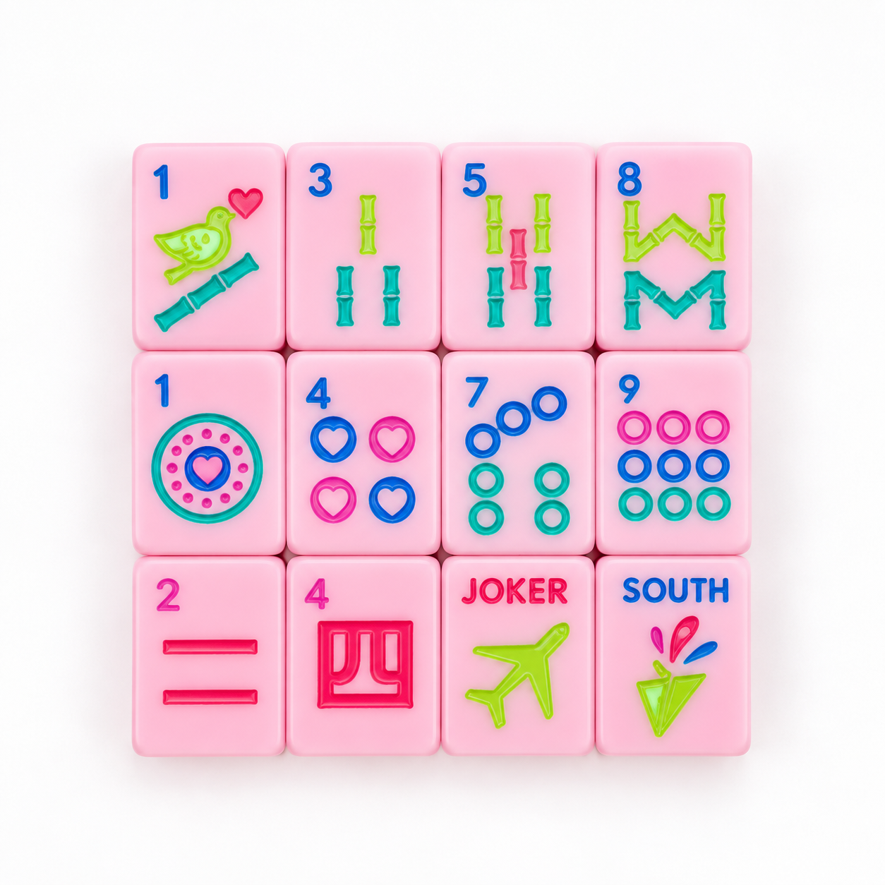 "Go Anywhere" Travel Mahjong Tiles - Pink