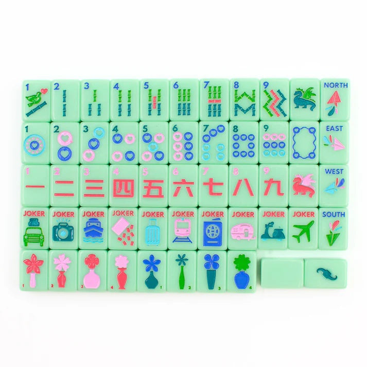 "Go Anywhere" Travel Mahjong Tiles - Green