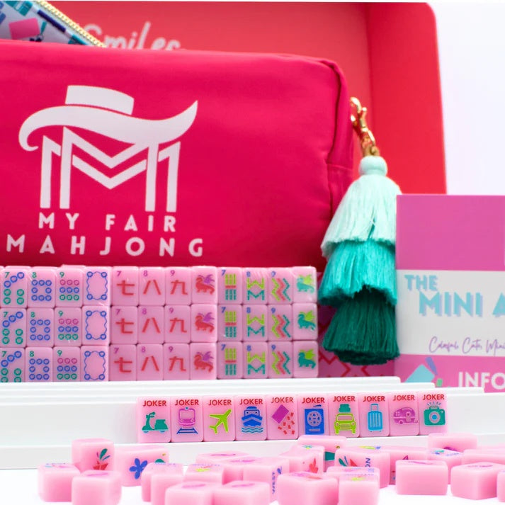 "Go Anywhere" Travel Mahjong Tiles - Pink