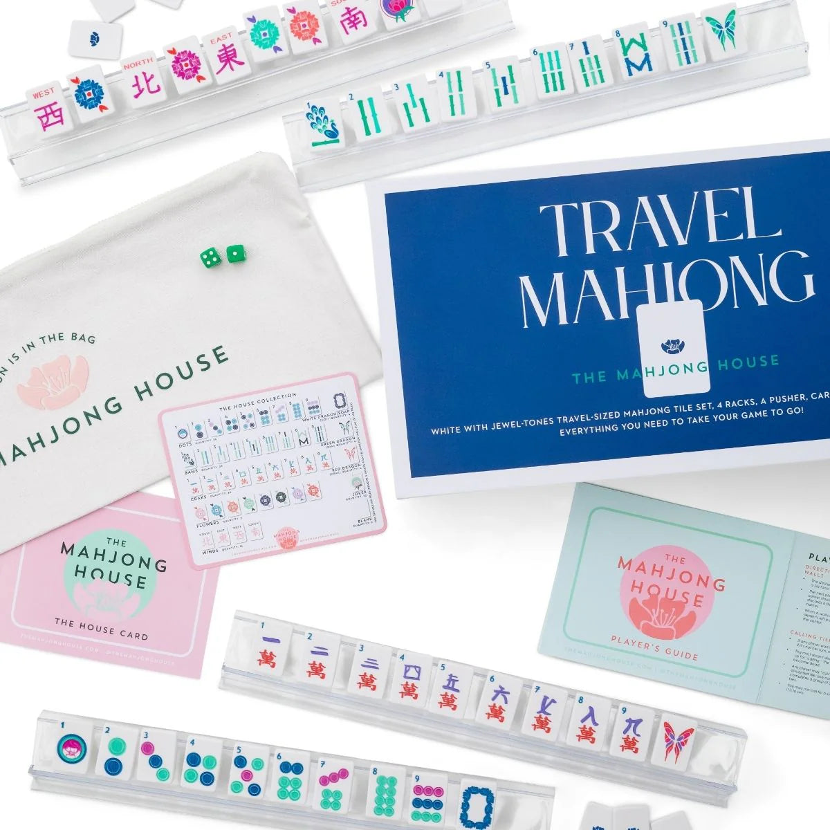 The Jewels Mahjong Tiles - Travel Size