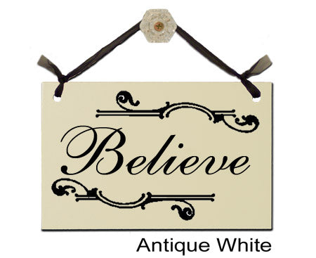 Door Sign "Believe" Style# 313