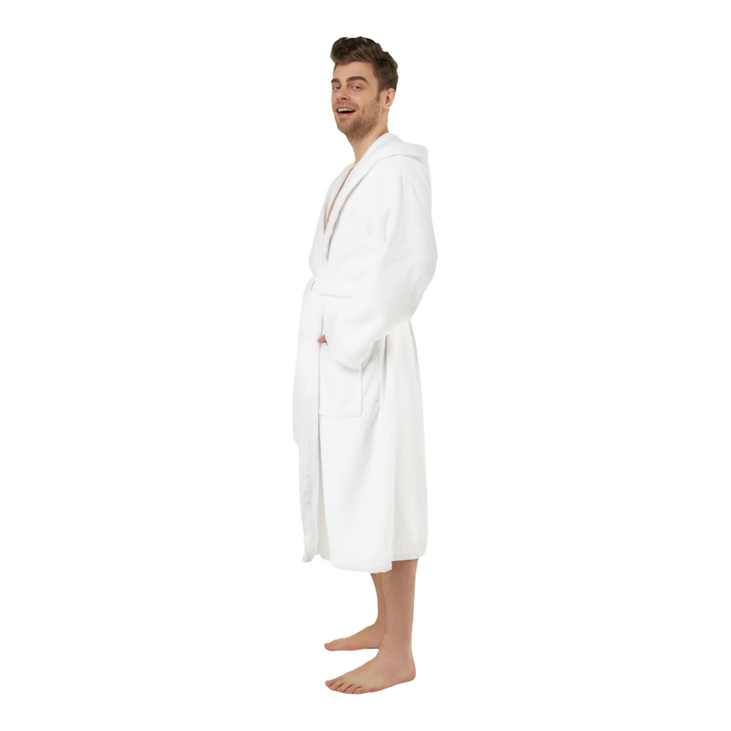 Hooded Terrycloth Bathrobe for Men