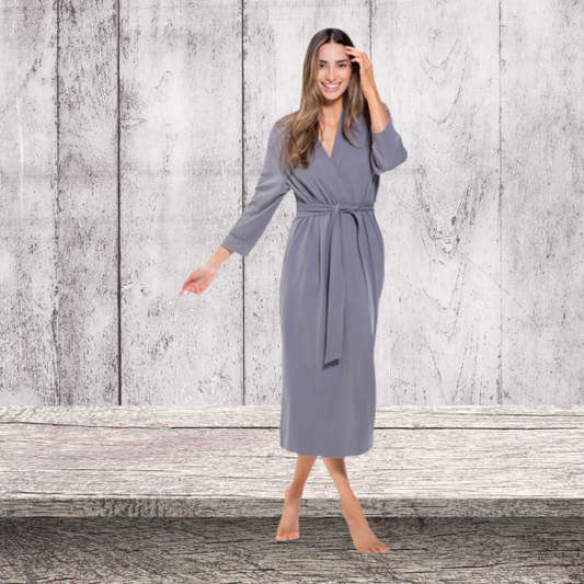 Cotton Knit Robe for Women