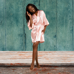 Monogrammed silk robe store