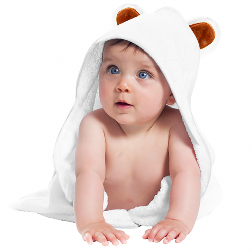 Custom Terrycloth Hooded Bear Wrap for Little Ones