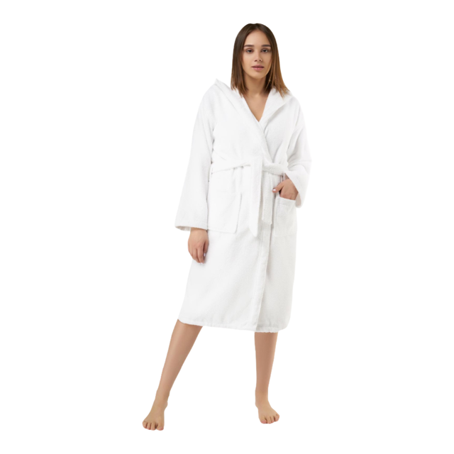 Hooded Terrycloth Robe for Women